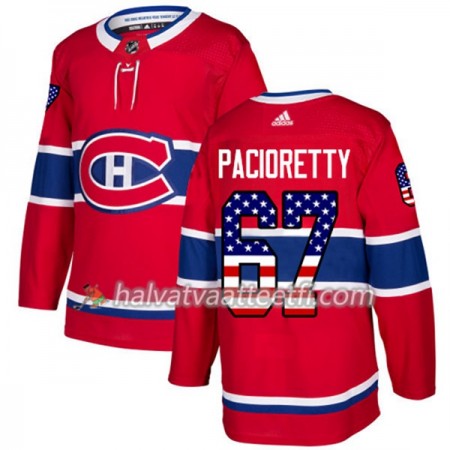 Miesten NHL Montreal Canadiens Pelipaita Max Pacioretty 67 Adidas 2017-2018 Punainen USA Flag Fashion Authentic Miesten NHL Montreal Canadiens Pelipaita Max Pacioretty 67 Adidas 2017-2018 Punainen USA Flag Fashion Authentic